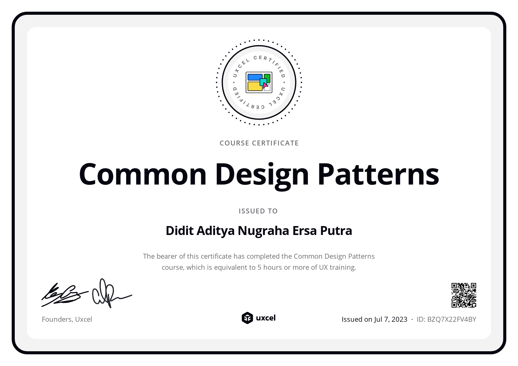 Didit Aditya Nugraha Ersa Putra's certificate